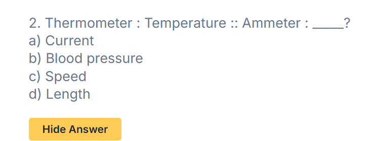 Analogy and Similarity Hindi reasoning chart.